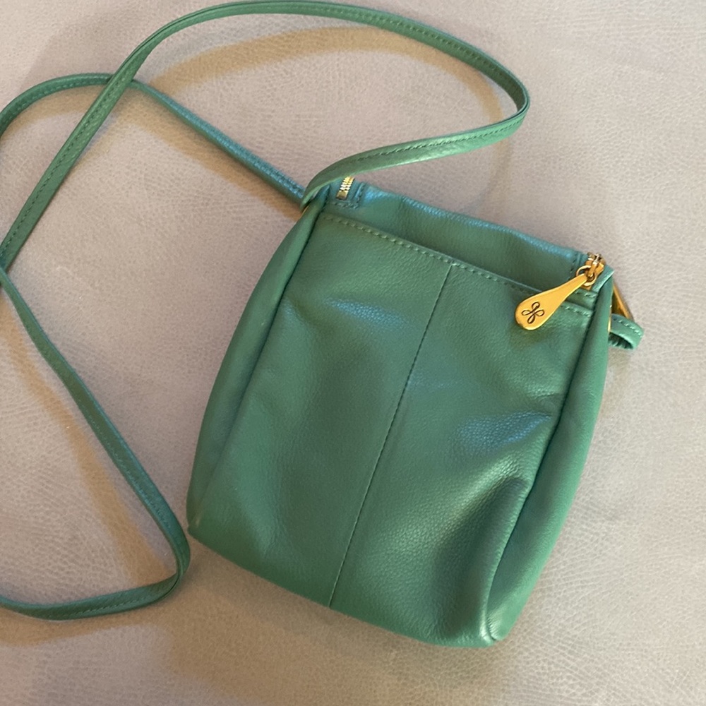 HOBO Fern Garden Green Leather Crossbody Bag - Picture 5 of 6